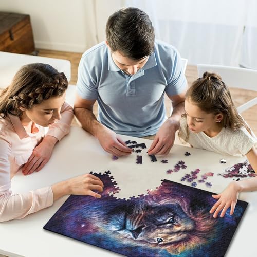 Puzzle „Kosmischer Galaxie-Löwe“, 500 Teile, Puzzle für Kinder und Familienherausforderungen, 500 Teile (52 x 38 cm) von GQmoney