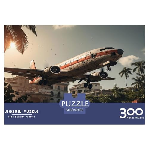 Puzzle „Kubanisches Flugzeug-Fliege“-Puzzle für Erwachsene, 300 Teile, Holzpuzzle, Wandkunst-Puzzlespiele, 300 Stück (40 x 28 cm) von GQmoney