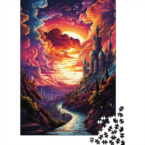 Puzzle 1000 Teile, Psychedelia in Salzburg, Puzzle, Schwierigkeitsgrad: Puzzle, Holzpuzzle, Lernspiel, Spielzeug, Familiendekoration, 1000 Teile (75 x 50 cm) von GQmoney