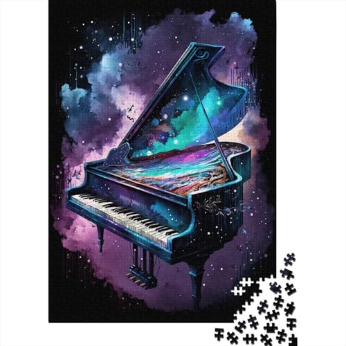 Puzzle 1000 Teile Galaxy Piano Quadratisches Puzzle für Kinder und Holzbrettpuzzle, anspruchsvolles Spiel 1000 Teile (75 x 50 cm) von GQmoney