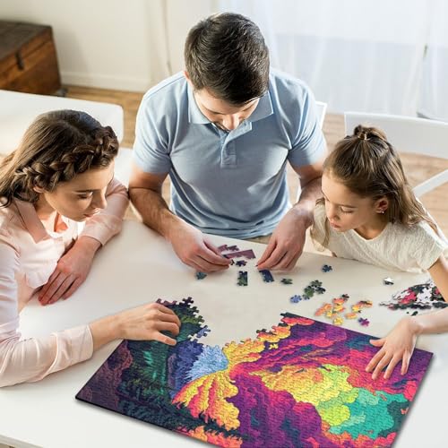 Puzzle 1000 Teile für Erwachsene „Die Psychedelika des Mount St. Helens“, Holzpuzzle für Spielzeug, kreative Puzzles, Heimdekoration, 1000 Teile (75 x 50 cm) von GQmoney