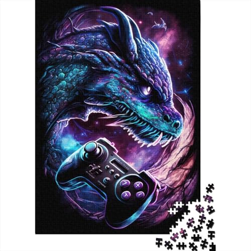 Puzzle 1000 Teile für Kinder, Galaxie-Spiel, Drachen-Puzzle, Holzbrett-Puzzle, tolles Geschenk für Kinder, 1000 Stück (75 x 50 cm) von GQmoney