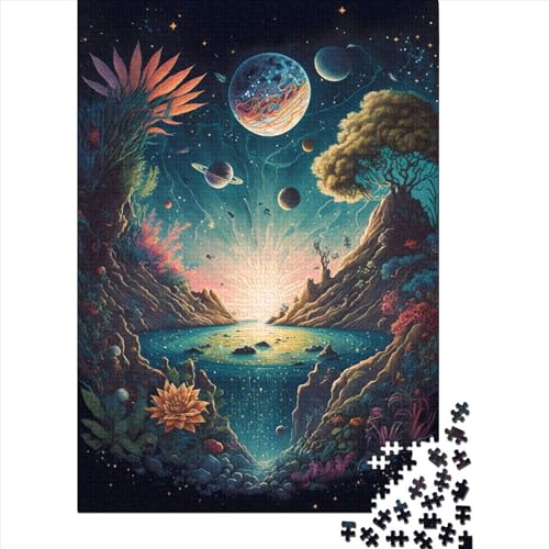 Puzzle 500 Teile, Verrückte Weltraumlandschaft, Puzzle für Jungen und Mädchen, Schwierigkeitsgrad Puzzle zum Entspannen, 500 Teile (52 x 38 cm) von GQmoney