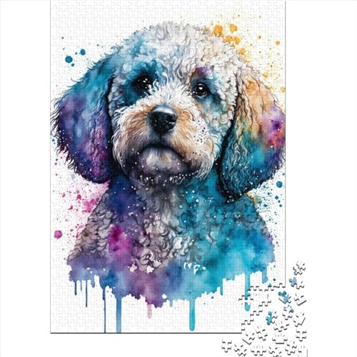 Puzzle 500 Teile, süßes Pudel-Puzzle, für Jungen und Mädchen, Schwierigkeitsgrad: Puzzle, zum Entspannen, 500 Teile (52 x 38 cm) von GQmoney