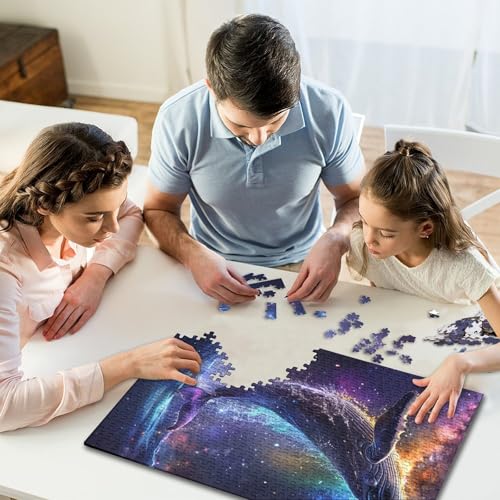 Puzzle 500 Teile Bunte Wale Quadratische Puzzles für Kinder, Puzzles Herausforderndes Spiel Puzzles 500 Stück (52x38cm) von GQmoney