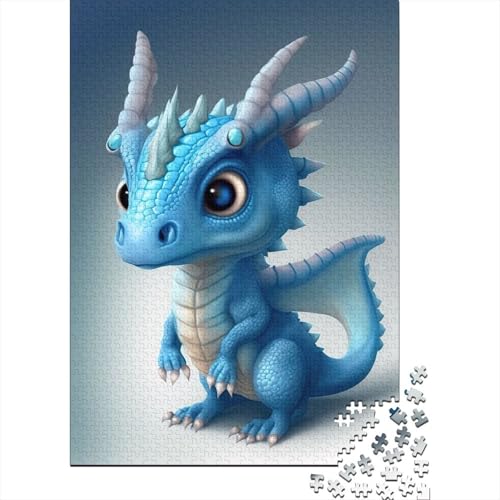 Puzzle 500 Teile für Erwachsene, süße Baby-Drachen, quadratisches Puzzle für Erwachsene und Holzpuzzle, einzigartige Herausforderungsspiele, 500 Teile (52 x 38 cm) von GQmoney