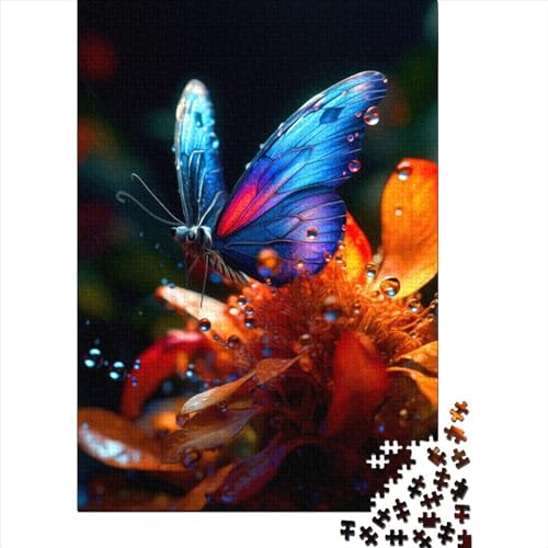 Puzzle für Erwachsene, 1000 Teile, Bunter Schmetterling, 5 Holzpuzzles, Holzpuzzles für Erwachsene und Jugendliche ab 12 Jahren, 1000 Teile (75 x 50 cm) von GQmoney