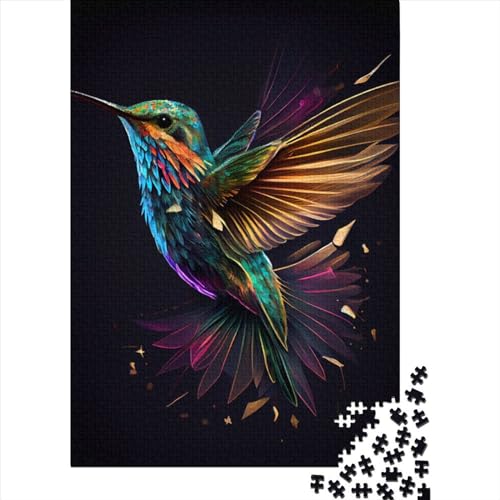 Puzzle für Erwachsene, 1000 Teile, Kolibri-Vogel 1, Puzzle, Puzzles für Erwachsene, Lernspiel, Herausforderungsspielzeug, 1000 Teile (75 x 50 cm) von GQmoney