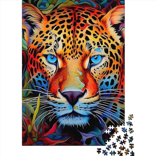 Puzzle für Erwachsene, 1000 Teile, gemusterter Leoparden-Puzzle für Teenager, Thanksgiving, Lernspiel für Erwachsene Teenager, 1000 Teile (75 x 50 cm) von GQmoney