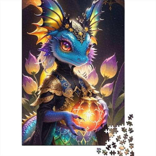 Puzzle für Erwachsene, 1000 Teile, süße Baby-Drachen, kreative quadratische Puzzles für Erwachsene und Holzpuzzles, Stressabbau-Puzzlespiele und einzigartige Geschenke, 1000 Teile (75 x 50 cm) von GQmoney