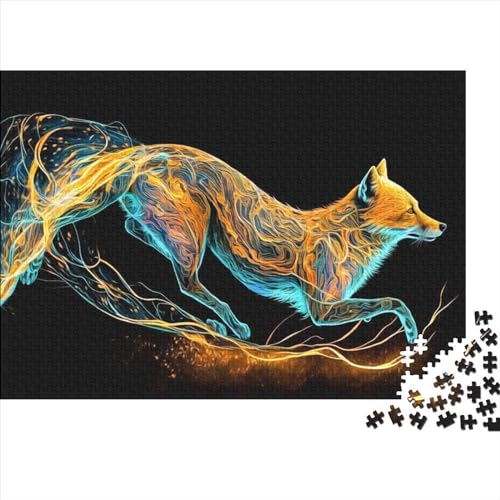 Puzzle für Erwachsene, 300 Puzzleteile, Tier-Fuchs-Puzzle, Puzzle für Erwachsene, Lernspiel, Herausforderungsspielzeug, 300 Teile (40 x 28 cm) von GQmoney