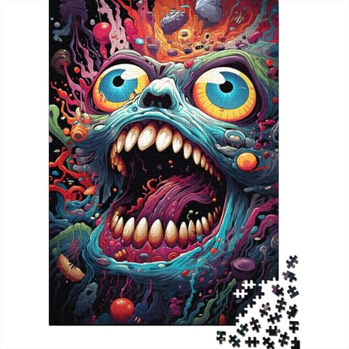 Puzzle für Erwachsene, 300 Teile, Bunte Monster-Puzzles für Erwachsene und Jugendliche, Holzbrett-Puzzles, Spielzeug, Denkspiel, 300 Teile (40 x 28 cm) von GQmoney