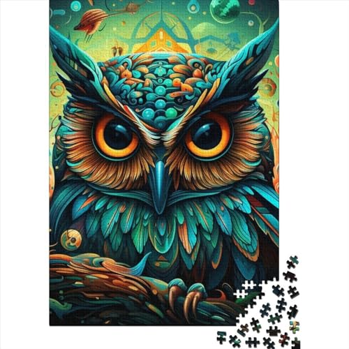 Puzzle für Erwachsene, 300 Teile, Kunst, Eulen, Tiere, Puzzles, Puzzles für Kinder, Lernspiel, Herausforderungsspielzeug, 300 Teile (40 x 28 cm) von GQmoney