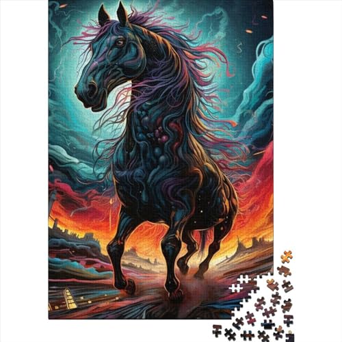 Puzzle für Erwachsene, 300 Teile, Pferderennen, Puzzles für Teenager, Thanksgiving, Lernspiel für Erwachsene Teenager, 300 Teile (40 x 28 cm) von GQmoney