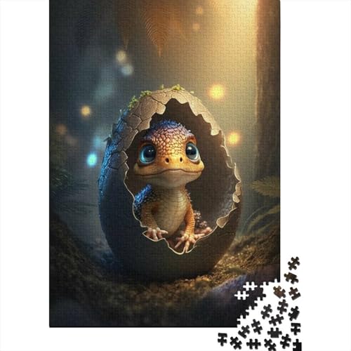 Puzzle für Erwachsene, 300 Teile, süße Baby-Drachen, quadratische Puzzles für Erwachsene und Holzpuzzles, Puzzles für Erwachsene, Geschenke 300 Teile (40 x 28 cm) von GQmoney