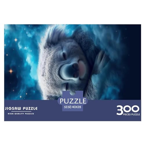 Puzzle für Erwachsene, 300 Teile, süßes Koala-Puzzle für Erwachsene, Holzbrett-Puzzle, lustiges Geschenk, 300 Teile (40 x 28 cm) von GQmoney