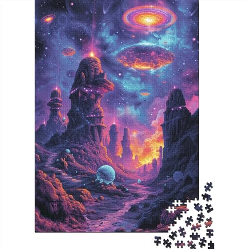 Puzzle für Erwachsene, 300-teiliges Puzzle für Teenager, psychedelische Kunst, Puzzles für die ganze Familie, anspruchsvolle Spiele, Unterhaltungsspielzeug, Geschenke, 300 Stück (40 x 28 cm) von GQmoney