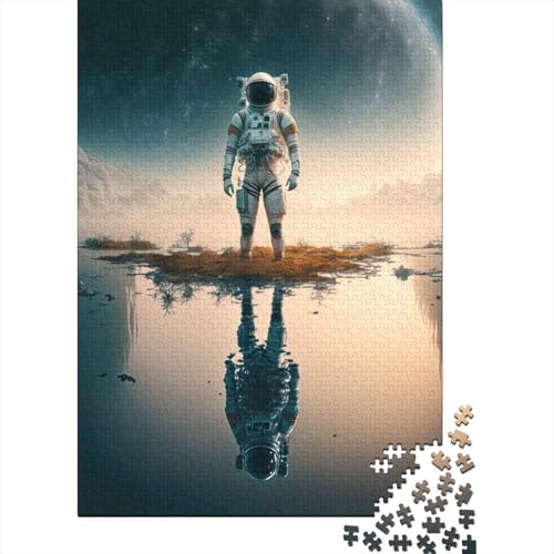 Puzzle für Erwachsene, 500 Stück, Astronaut auf neuem Planeten84, Puzzle, Puzzles für Erwachsene, Lernspiel, Herausforderungsspielzeug, 500 Teile (52 x 38 cm) von GQmoney