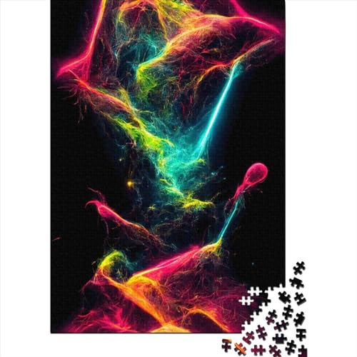 Puzzle für Erwachsene, 500 Teile, Neon-Universum, Puzzle, Lernspielzeug, Spiele, Familiendekoration, 500 Teile (52 x 38 cm) von GQmoney