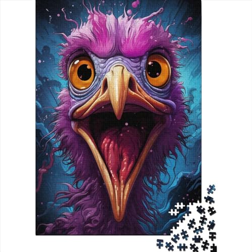 Puzzle für Erwachsene, 500 Teile, Straußen-Holzpuzzle für Kinder und Jugendliche, Lernpuzzle, 500 Teile (52 x 38 cm) von GQmoney