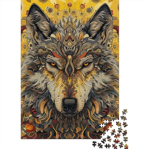 Puzzle für Erwachsene, 500 Teile, Wolfspuzzles für Teenager, Geschenke, Lernspiele für zu Hause, DIY-Spielzeug, 500 Teile (52 x 38 cm) von GQmoney