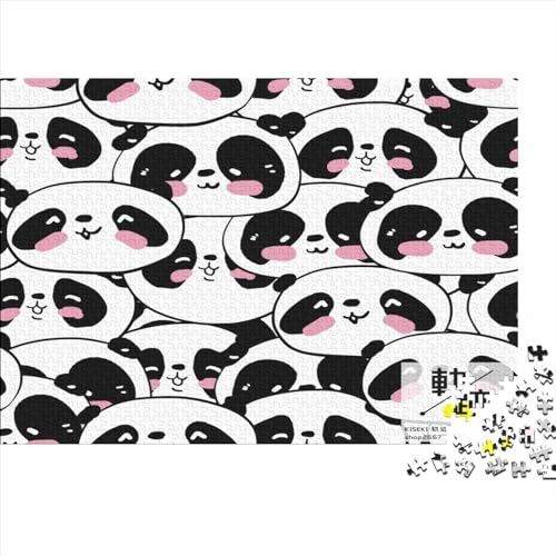 Puzzle für Erwachsene, viele Panda-Puzzles für Erwachsene, Puzzles, Denksportaufgaben für Erwachsene, Weihnachten 300 Teile (40 x 28 cm) von GQmoney