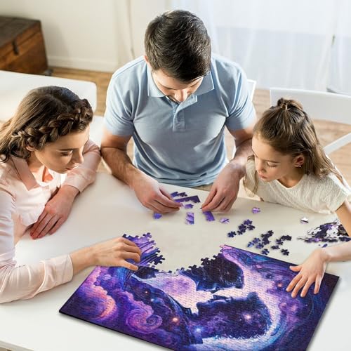 Puzzle für Erwachsene „Paar in der Galaxie“, 1000 Teile, klassisches Puzzle, Wandkunst, einzigartiges Spielzeug, 1000 Teile (75 x 50 cm) von GQmoney