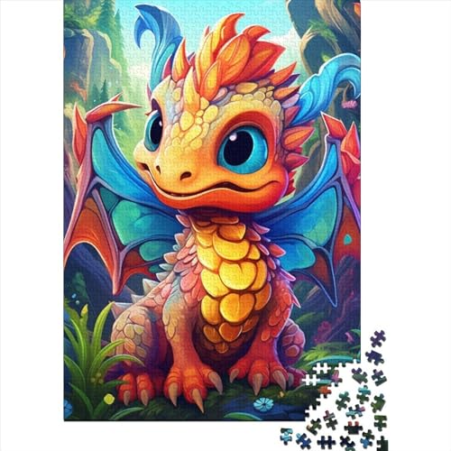 Puzzle für Erwachsene 1000 Teile, Baby-Drachen-Puzzle, Puzzle für Kinder, Lernspiel, Herausforderungsspielzeug, 1000 Teile (75 x 50 cm) von GQmoney