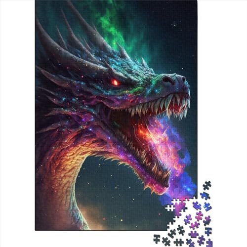 Puzzle für Erwachsene 1000 Teile, Cosmic Dragon Serpent King 1, Holzpuzzle für Erwachsene und Teenager, Heimdekoration, Puzzlespielzeug, 1000 Teile (75 x 50 cm) von GQmoney