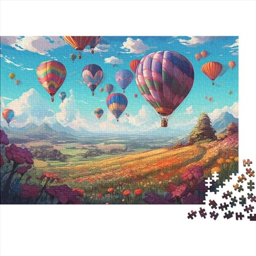 Puzzle für Erwachsene 1000 Teile Heißluftballons5 Holzpuzzle für Erwachsene und Teenager Heimdekoration Puzzlespielzeug 1000 Teile (75 x 50 cm) von GQmoney