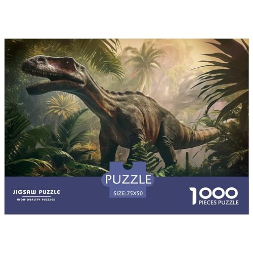 Puzzle für Erwachsene mit 1000 Teilen, prähistorische Dinosaurier im Fantasy-Stil, Puzzles für Erwachsene, Lernspiel, Herausforderungsspielzeug, 1000 Teile (75 x 50 cm) von GQmoney