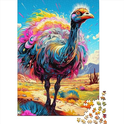 Puzzle für Erwachsene mit 300 Teilen, Erntedankfest, Straußenpuzzle für Kinder, Puzzles für Kinder und Jugendliche ab 12 Jahren, 300 Teile (40 x 28 cm) von GQmoney