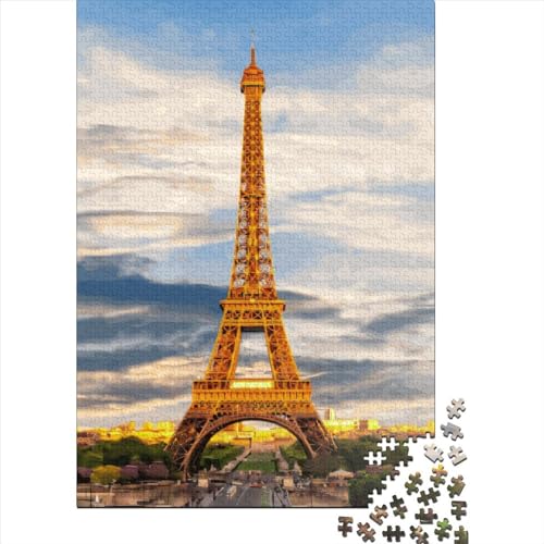 Puzzle für Erwachsene mit 300 Teilen, Thanksgiving, Eiffelturm, Holzpuzzle, Erwachsenen-Puzzle, Lernspiele für zu Hause, DIY-Spielzeug, 300 Teile (40 x 28 cm) von GQmoney