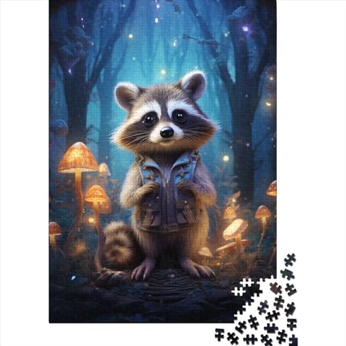 Puzzle für Erwachsene mit 500 Teilen, Tier-Zibetkatze, Holzpuzzle für Teenager, Erntedankfest, Lernspiel für Erwachsene Teenager, 500 Stück (52 x 38 cm) von GQmoney