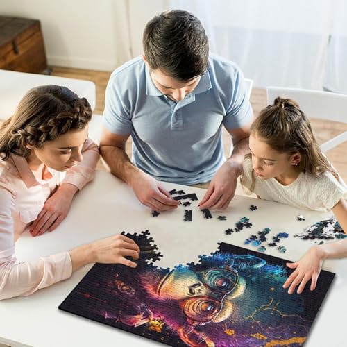 Puzzle für Erwachsene mit AFFE und Brille, 1000 Teile, klassisches Puzzle, Wandkunst, einzigartiges Spielzeug, 1000 Teile (75 x 50 cm) von GQmoney