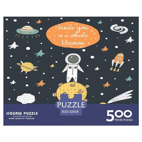 Puzzle für Erwachsene mit Halloween 500 Teilen, Astronauten-Puzzles für Erwachsene, Puzzles für Erwachsene, Lernspiel, Herausforderungsspielzeug, 500 Stück (52 x 38 cm) von GQmoney