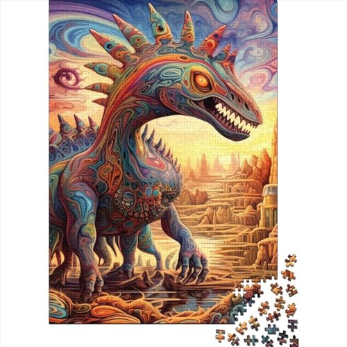 Puzzle für Erwachsene und Jugendliche, Art Dragon, Holzpuzzle für Kinder und Jugendliche ab 12 Jahren, 300 Teile (40 x 28 cm) von GQmoney