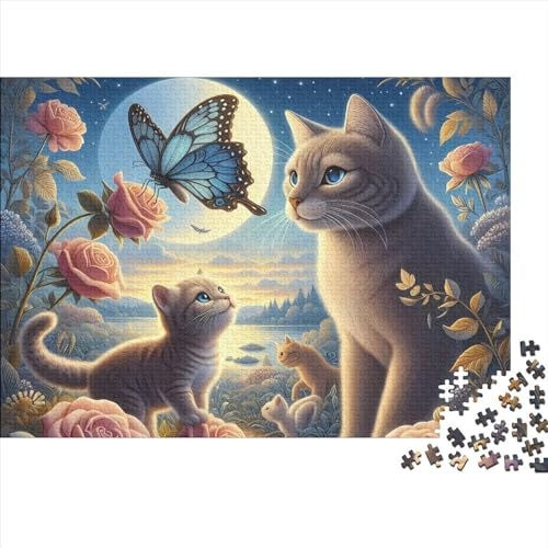 Puzzle für Erwachsene und Jugendliche, Tier-/Katzen-Puzzle für Erwachsene und Teenager, Familienspiel, 300 Teile (40 x 28 cm) von GQmoney