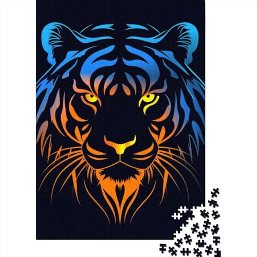 Puzzle für Erwachsene und Jugendliche, Tiger-Puzzles für Teenager, Geschenke zum Entspannen, Puzzlespiele, 1000 Teile (75 x 50 cm) von GQmoney