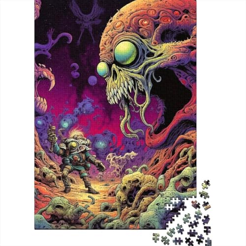 Puzzle für Erwachsene und Jugendliche, Weltraummonster, Puzzles für Erwachsene und Teenager, Familienspiel für Erwachsene und Teenager, 1000 Teile (75 x 50 cm) von GQmoney