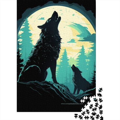 Puzzle für Erwachsene und Jugendliche, Wolfs-Puzzles für Teenager, Geschenke zum Entspannen, Puzzlespiele, 1000 Teile (75 x 50 cm) von GQmoney