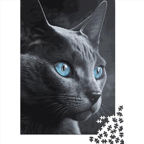 Puzzle für Erwachsene und Jugendliche Schwarze Katze Puzzles für Kinder & Jugendliche Nachhaltiges Puzzle | Spiele 300 Teile (40x28cm) von GQmoney