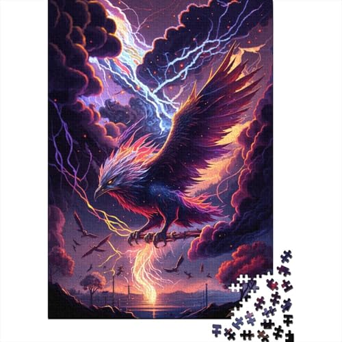 Puzzle für Kinder, 300 Teile, Vogel Phönix, Puzzle für Kinder und Holzbrett-Puzzle, Spielzeug, Denkspiel, 300 Teile (40 x 28 cm) von GQmoney