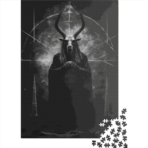 Puzzle für Kinder, 300 Teile, böser, dämonischer Baphomet, Puzzle für Erwachsene, kreative Puzzles, Denksportaufgaben für Kinder, (40 x 28 cm) von GQmoney