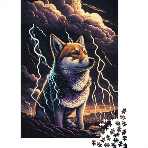 Puzzle für Kinder, 500 Teile, Fantasie-Shiba-Inu-Puzzles für Kinder und Holzbrett-Puzzles, Spielzeug, Denkspiel, 500 Teile (52 x 38 cm) von GQmoney