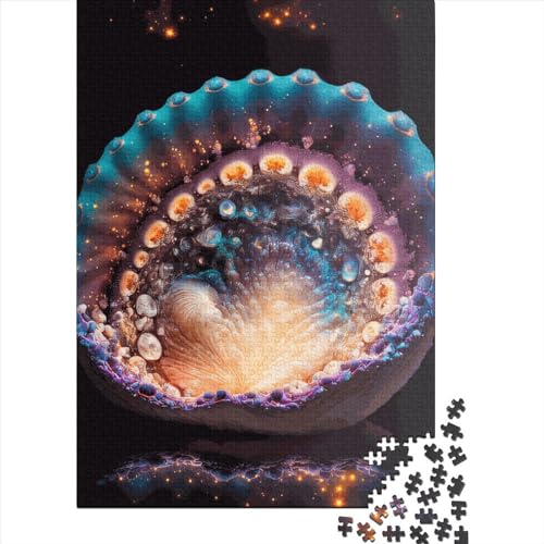 Puzzle für Kinder, 500 Teile, Galactic Clam, kreatives Holzpuzzle für Kinder, Teenager-Puzzle, anspruchsvolles Spiel, 500 Teile (52 x 38 cm) von GQmoney