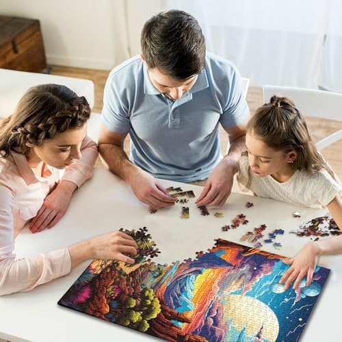 Puzzle für Kinder, 500-teiliges Puzzle für Teenager, Puzzles für die ganze Familie, anspruchsvolle Spiele, Unterhaltungsspielzeug, Geschenke, 500 Stück (52 x 38 cm) von GQmoney