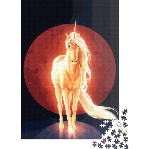 Puzzle für Kinder, Das letzte Einhorn, Puzzles für Kinder, 500 Teile, kreative Holzpuzzles, geistiges Spielzeug, Familienspiele, 500 Teile (52 x 38 cm) von GQmoney