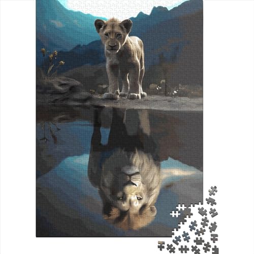 Puzzle für Kinder, Der Löwe, 1000 Teile, Puzzle aus Holz, Puzzles für Kinder ab 18 Jahren, tolles Geschenk für Kinder, 1000 Teile (75 x 50 cm) von GQmoney