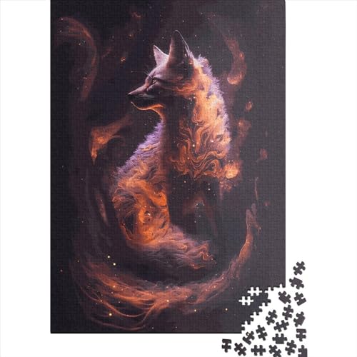 Puzzle für Kinder, Neunschwänziger Fuchs, 1000 Teile, Puzzle aus Holz, Puzzle für Kinder ab 18 Jahren, tolles Geschenk für Kinder, 1000 Teile (75 x 50 cm) von GQmoney